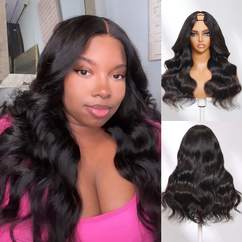 Sunber 20” discount 250 density body wave U Part Wig