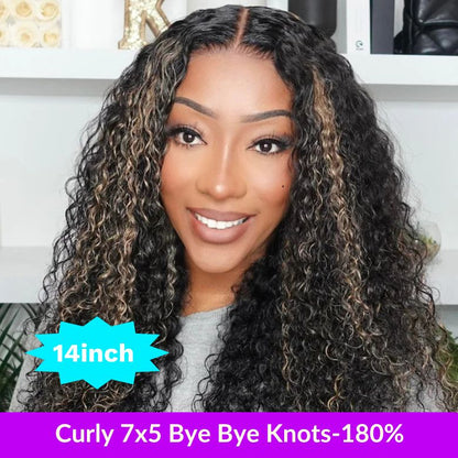 $159=2 Wigs|Copper Brown Body Wave 6x4.75 Pre Cut Lace And Balayage Blonde Highlight Curly7x5 Bye Bye Knots Flash Sale