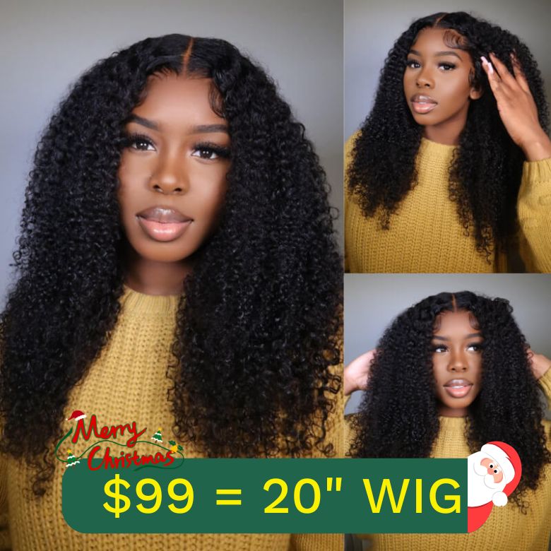 Flash Sale Sunber 4C Kinky Curly Skin Melt Lace Front Wigs Natural Hairline Lace Closure Jerry Curly Human Hair Wigs Pre Plucked