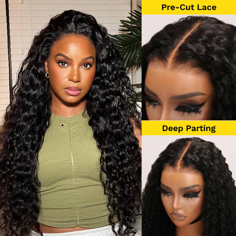 AlwaysAmeera’s style 7x5 bye bye knots water wave lace wig