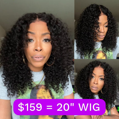 [20&quot;=$159] Flash Sale Sunber 7x5 Bye Bye Knots Wigs Jerry Curly Pre-Cut Lace Human Hair Wigs