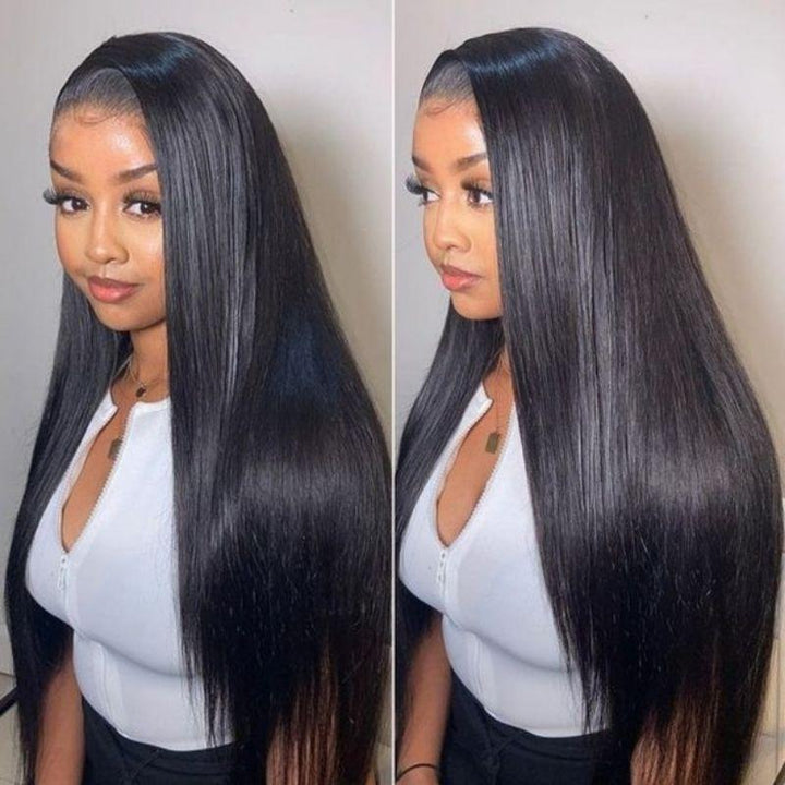 Sunber Natural Black Body Wave Straight 4 Bundles Human Hair Weave