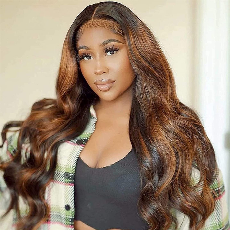 $149=2 Wigs| 18"Balayage Highlight Body Wave Lace Wig And 18" Kinky Straight Lace Wig Flash Sale