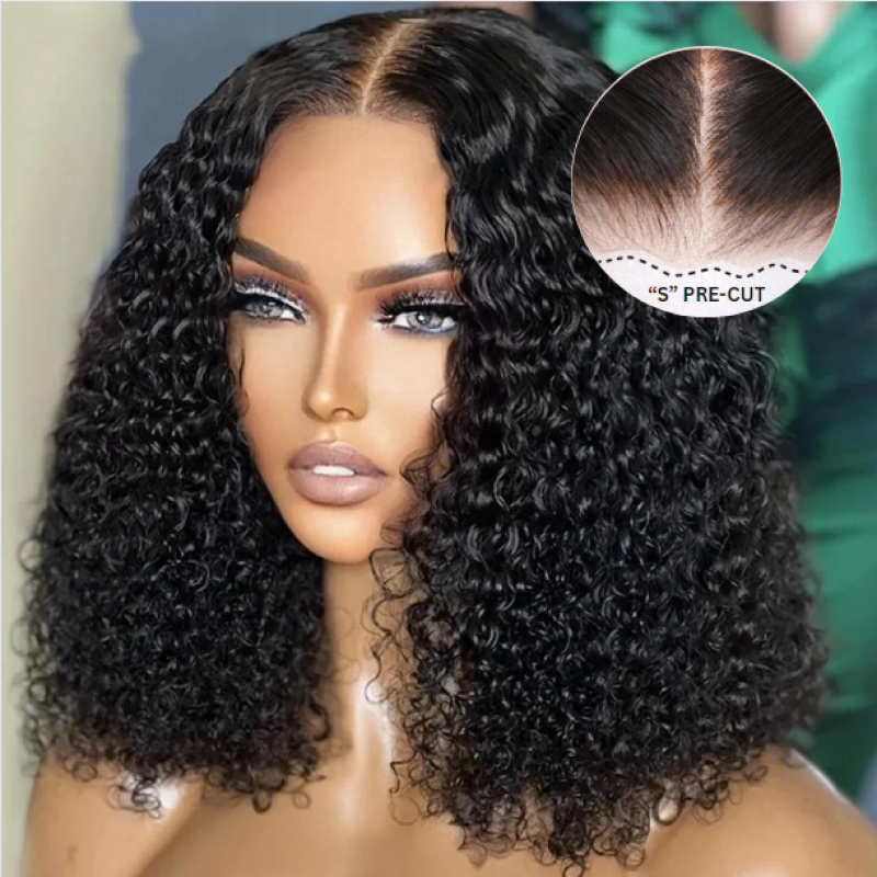 Extra 50% OFF | Sunber Curly 7×5 Bye Bye Knots Pre-Cut Lace Wigs  Lace Closure Pre-Plucked Hairline Human Hair