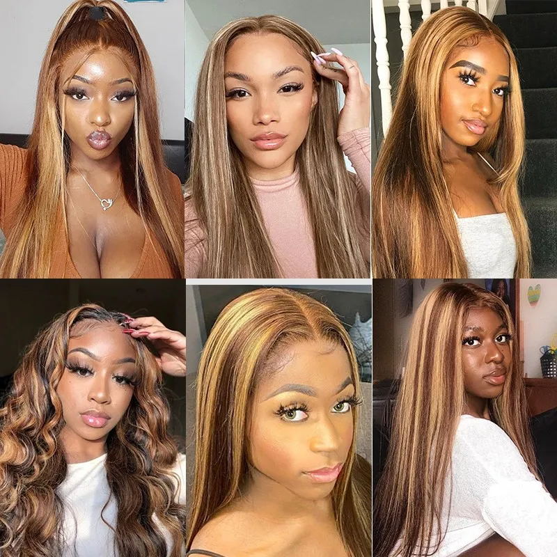 Sunber Undetectable Skin Melt 7x5 Bye Bye Knots Lace Closure Wig  Long Straight Hair Perfect Honey Highlight Wig