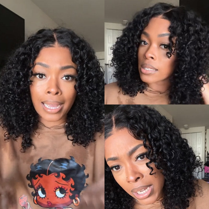 $100 OFF| Sunber Jerry Curly 7x5 Bye Bye Knots Glueless Wigs Invisible Human Hair Wig