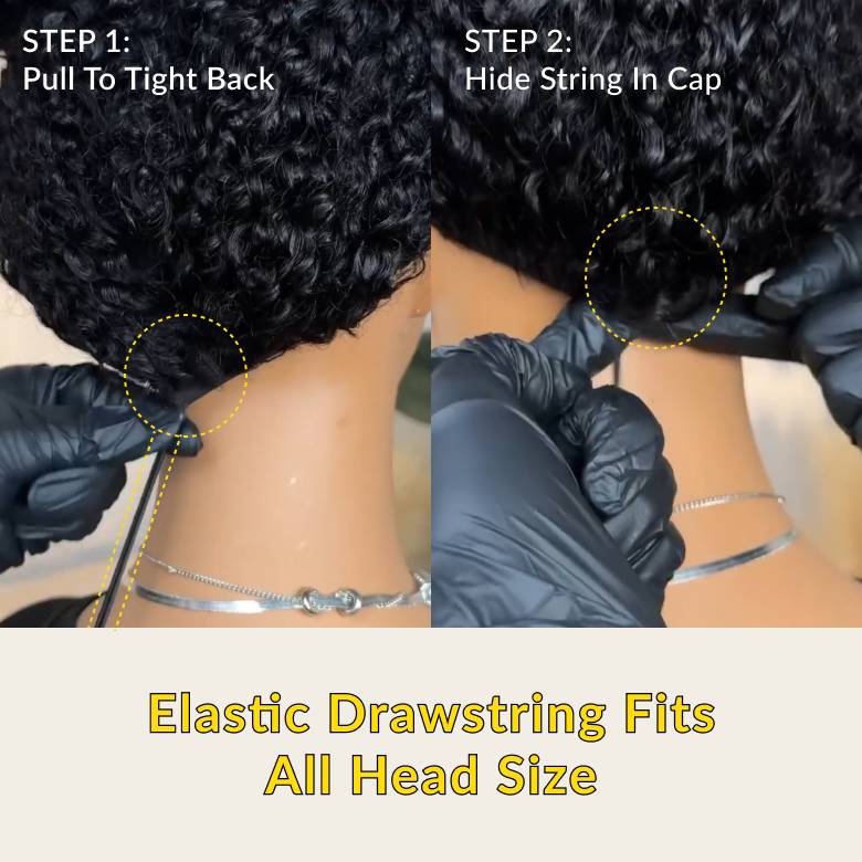 Sunber 180% Density Kinky Curly Upgrade New V Part With No Lace No Glue Affordable Wig