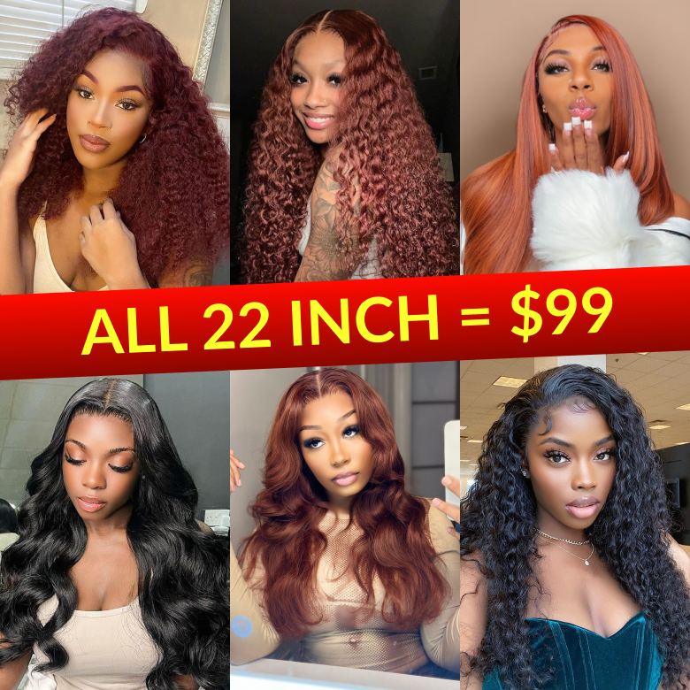 All 22 inch Wigs = $99 | Black Friday Super Savings Flash Sale Limited Stocks