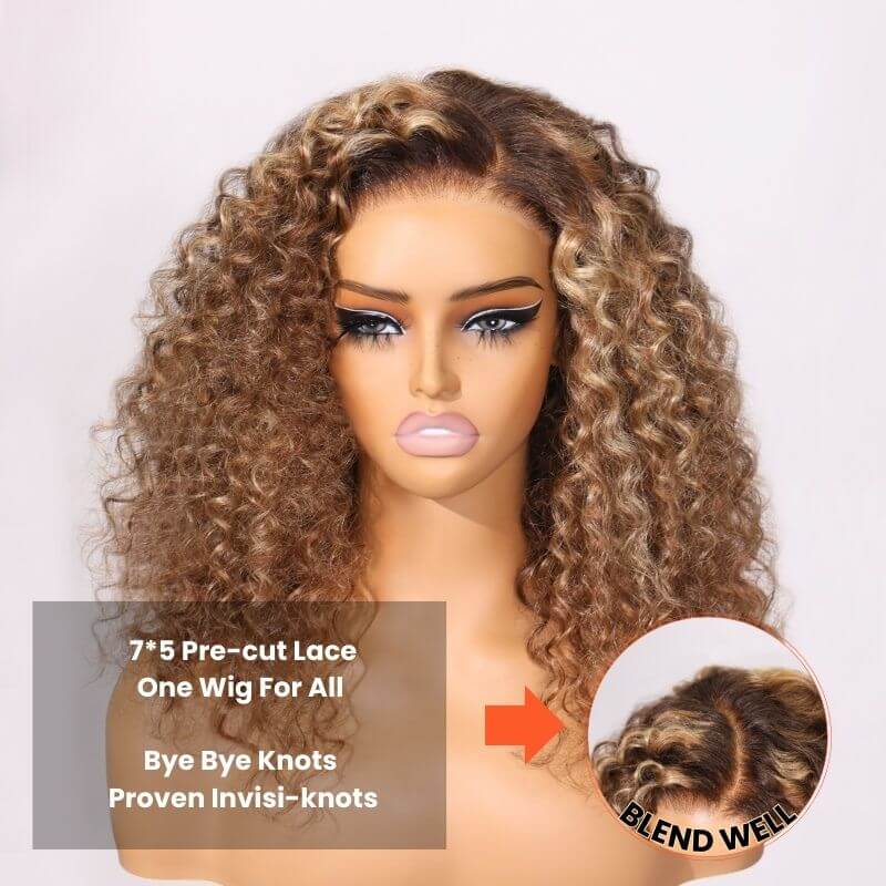 Ombre Blonde Highlight Best Curly Wi