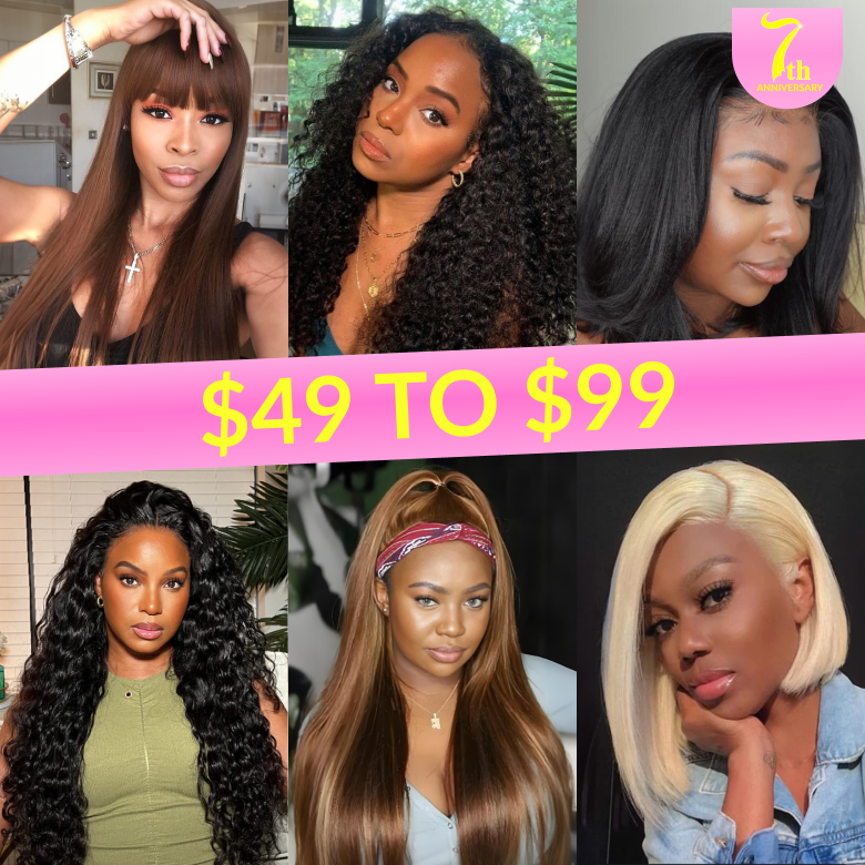 ALL WIG $49 to $99 |Pre Cut Lace|250% Density|Different Patterns Flash Sale