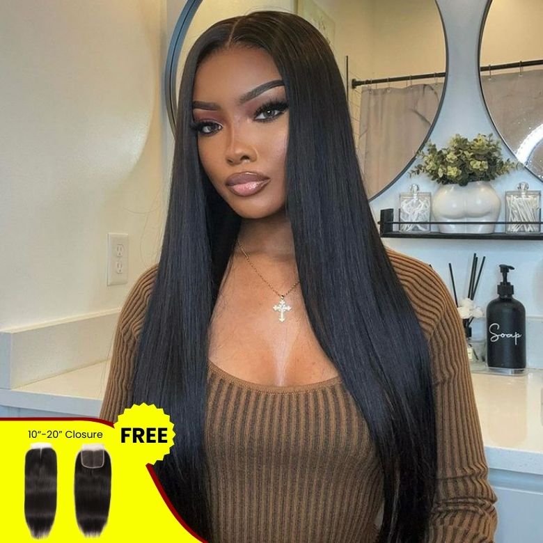 Sunber Hair Thick Peruvian Straight 1/3 Bundles Hair Weave With Remy Human Hair Extensions