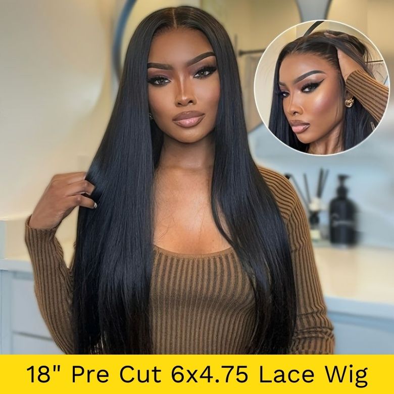 $119=2Wigs| 16&quot; Body Wave Pre Cut Lace Wig  | 16inch Kinky Straigh Lace Closure Wig Flash Sale