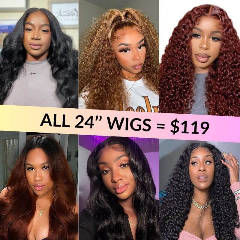 $119=24inch All Wigs| Crazy Flash Sale All Wigs Limited Stock