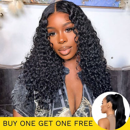 $119=2Wigs| 16&quot; Body Wave Pre Cut Lace Wig  | 16inch Kinky Straigh Lace Closure Wig Flash Sale