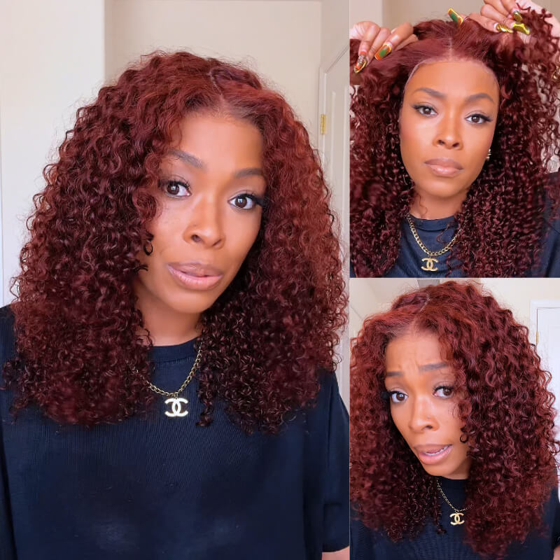 Lynee Monae’s style Reddish Brown Jerry Curly lace wig