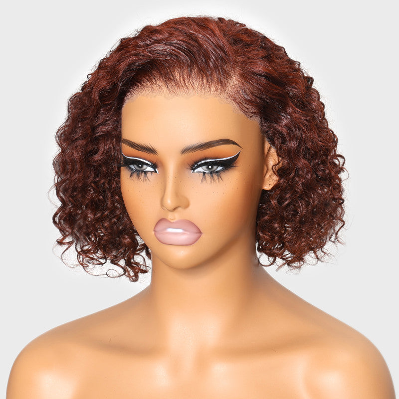 Sunber Curly 7x5 Bye Bye Knots Asymmetrical Side Part Bob Wigs Flash Sale