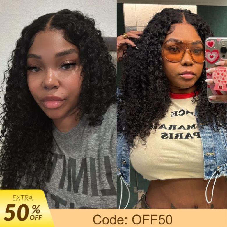 Extra 50% OFF | Sunber Curly 7×5 Bye Bye Knots Pre-Cut Lace Wigs  Lace Closure Pre-Plucked Hairline Human Hair