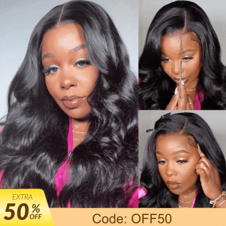 Extra 50% OFF | Sunber Deep Parting 7×5 Bye Bye Knots Pre-Cut Lace  Body Wave Wig Human Hair