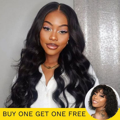 $119=2Wigs| 16&quot; Body Wave Pre Cut Lace Wig  | 16inch Kinky Straigh Lace Closure Wig Flash Sale