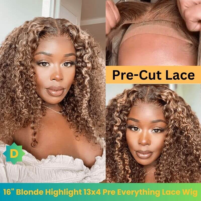 Blonde Highlight 13x4 Pre Everything Lace Wig