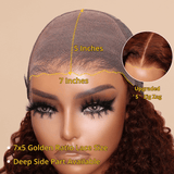 Extra 60% OFF | Sunber Reddish Brown Jerry Curly 13x4/7×5 Bye Bye Knots Lace Front Wig Real Human Hair