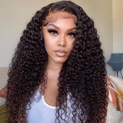 Extra 50% OFF | Sunber Curly 7×5 Bye Bye Knots Pre-Cut Lace Wigs  Lace Closure Pre-Plucked Hairline Human Hair