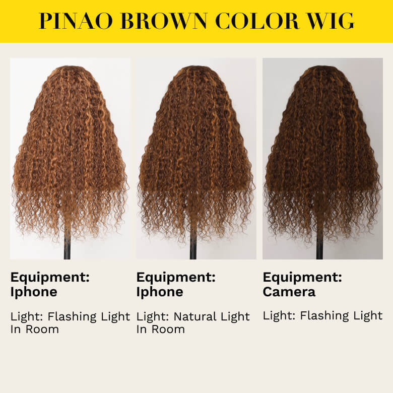 Piano Brown Highlight Wet And Wavy Transparent Lace Front Wigs – Sunber