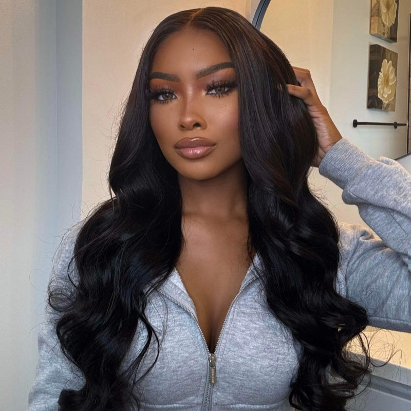 Flash Sale Sunber 200% Density affordable 360 Lace Frontal Bye Bye Knots Pre-plucked Body Wave Wig