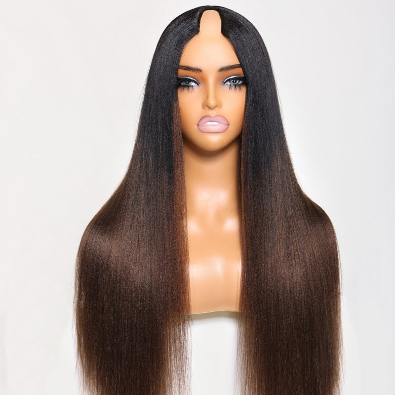 Yaki Straight Upgrade New V Part Wig