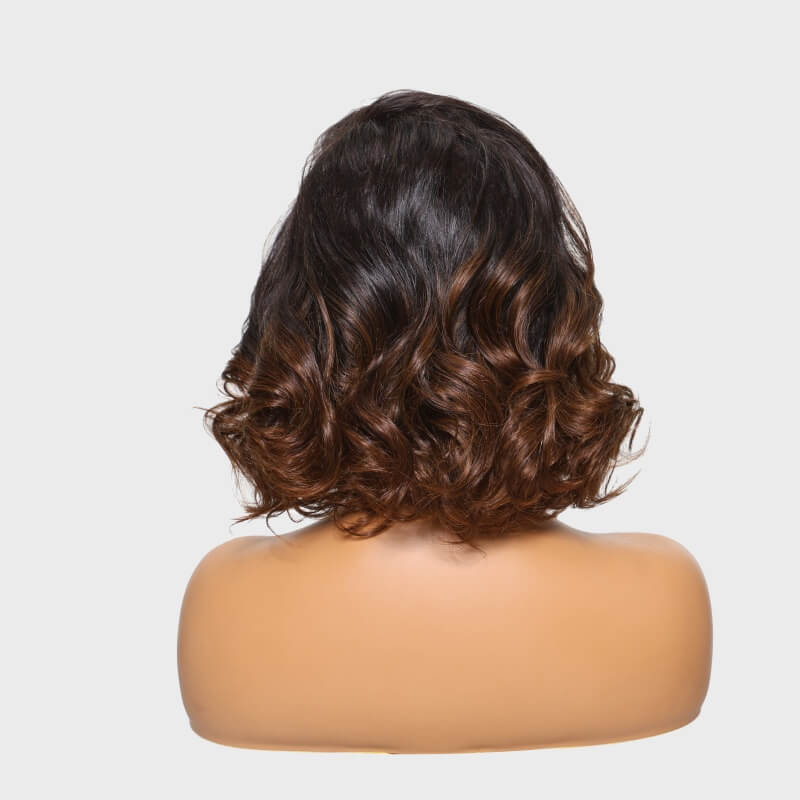 Spiral Curls Brown Ombre 13x4 Lace Frontal 