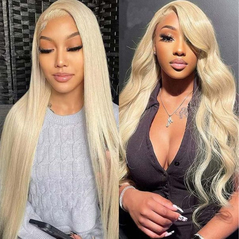 Sunber 613 Blonde Full Lace Color Wig Pre Plucked Straight Virgin Human Hair Wig 180% Density