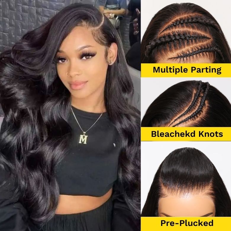 Flash Sale Sunber Body Wave Upgrade 6x4.75 Pre Cut Lace Closure Wig With Breathable Cap