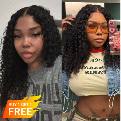 BOGO Sunber Full And Soft Jerry Curly 7x5 Bye Bye Knots/13x4 Pre Everything Frontal Wigs