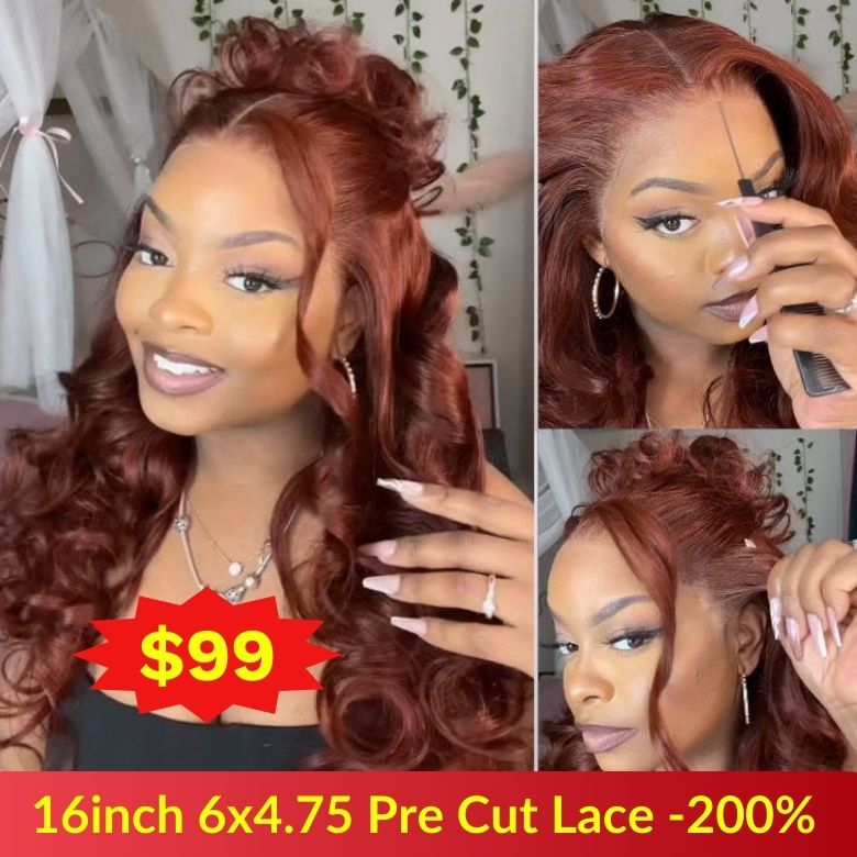 [22&quot;=$99]Flash Sale Sunber Ombre 99j Burgundy Colored Jerry Curly V Part Human Hair Wig