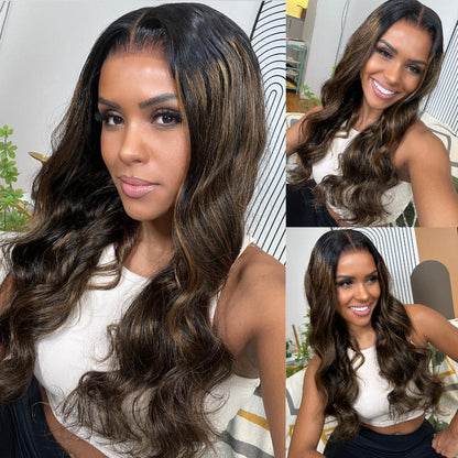 $149=2 Wigs| 18&quot;Balayage Highlight Body Wave Lace Wig And 18&quot; Kinky Straight Lace Wig Flash Sale