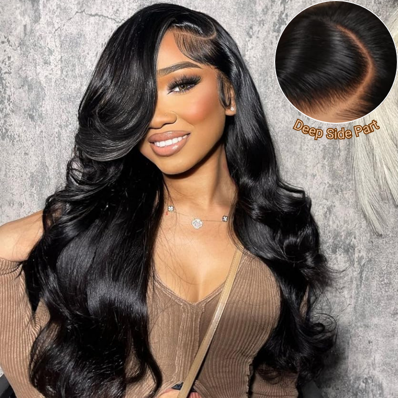 Sunber Bye Bye Knots Pre-Cut Lace Deep Parting Body Wave Wig Human Hair Flash Sale