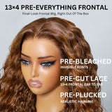 $100 Off | Sunber Piano Brown Highlight Water Wave 13*4 Lace Frontal Wigs