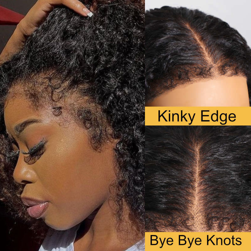 Extra 70% OFF | Sunber Curly 7×5 Bye Bye Knots Pre-Cut Lace Wigs  Lace Closure Pre-Plucked Hairline Human Hair