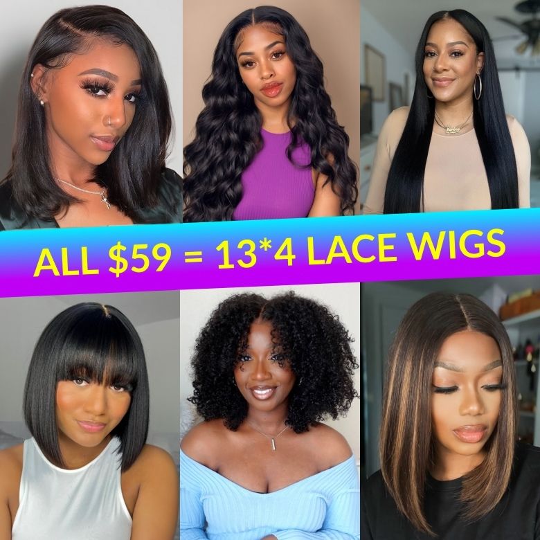 All $59 | 13*4 Lace Frontal| 180%-200% Density | Winter Trend Flash Sale