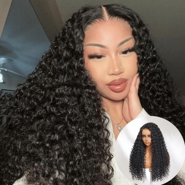 Sunber Deep Wave 250% Density 5*5 HD Lace Wig 13x4 Pre Everything Lace Front Black Human Hair Wigs