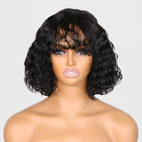 Water Wave lace wig with bangs
