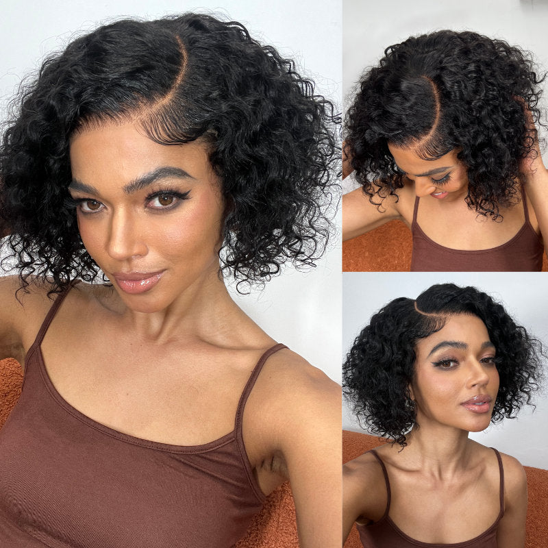 Sunber 7x5 Bye Bye Knots Curly Asymmetrical Bob Wigs For Black Women Flash Sale