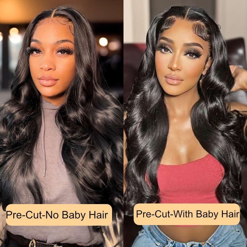 BOGO Sunber Body Wave 7*5 Pre Cut Lace/13×4 Pre Everything Lace Frontal Wigs Bye Bye Knots Human Hair Wigs