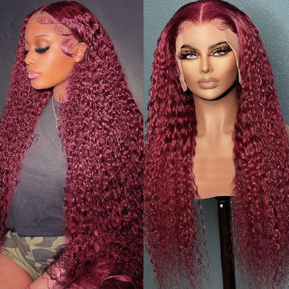 Flash Sale Ginger Orange Curly Lace Part Wigs Human Hair