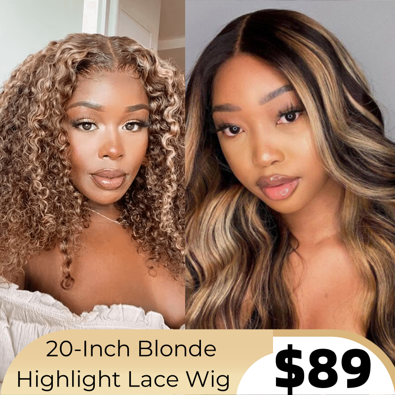 Sunber 20-inch Blonde Highlight Color 13x5 T Part Lace Front Wigs Body Wave Human Hair Wigs Pre-Plucked Flash sale