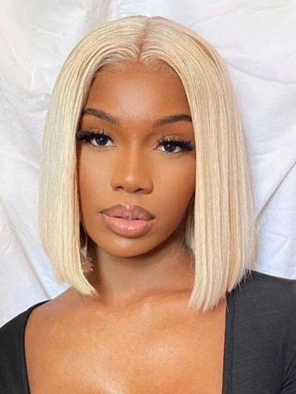 Sunber 613 Blonde Bone Straight Bob Invisible Lace Wigs 180% Density Flash Sale