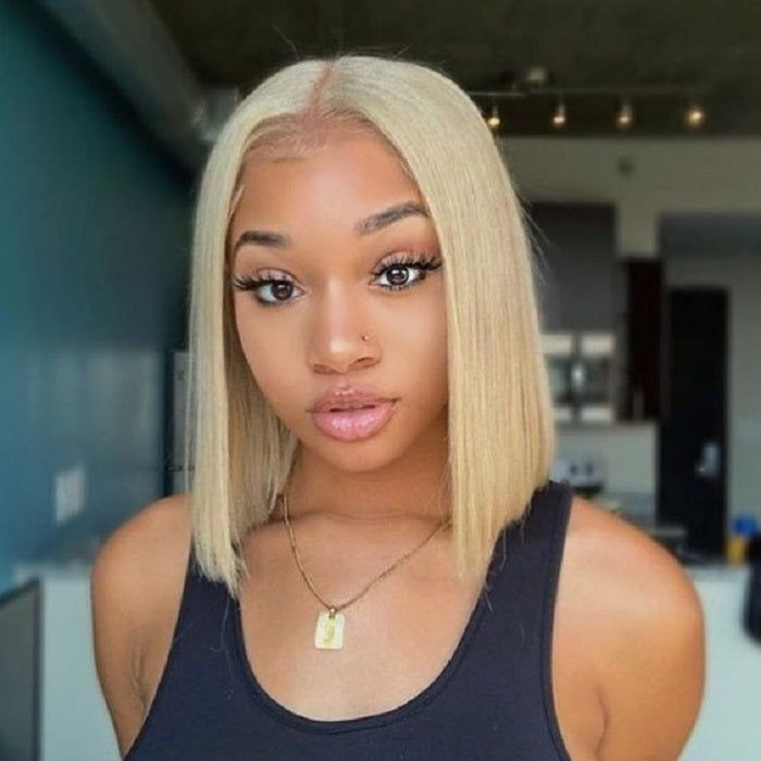 Sunber 613 Blonde Bone Straight Bob Invisible Lace Wigs 180% Density Flash Sale