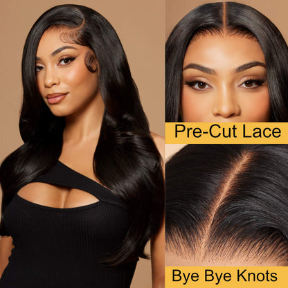 BOGO Sunber Body Wave 7*5 Pre Cut Lace/13×4 Pre Everything Lace Frontal Wigs Bye Bye Knots Human Hair Wigs