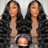 Flash Sale Sunber Affordable Pre-plucked HD Lace Wigs Body Wave Human Hair Glueless Pre-cut Lace Closure Wig
