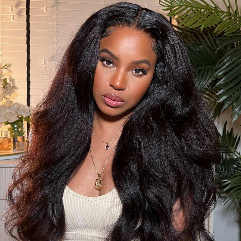 $149=2 Wigs| 18&quot;Balayage Highlight Body Wave Lace Wig And 18&quot; Kinky Straight Lace Wig Flash Sale